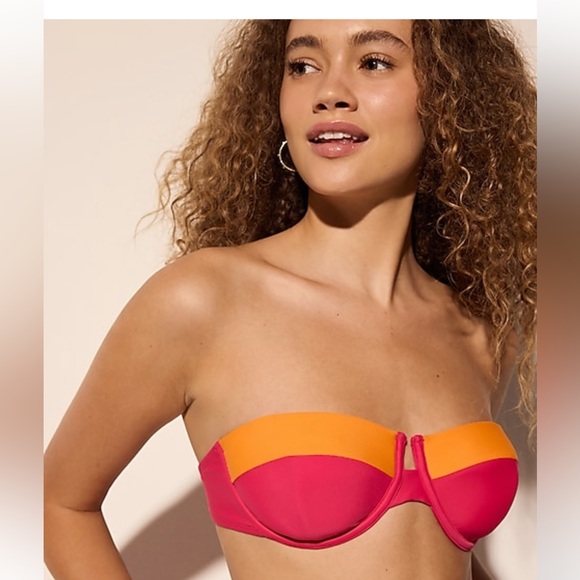 Express Pink and Orange Bikini Top - Picture 1 of 11